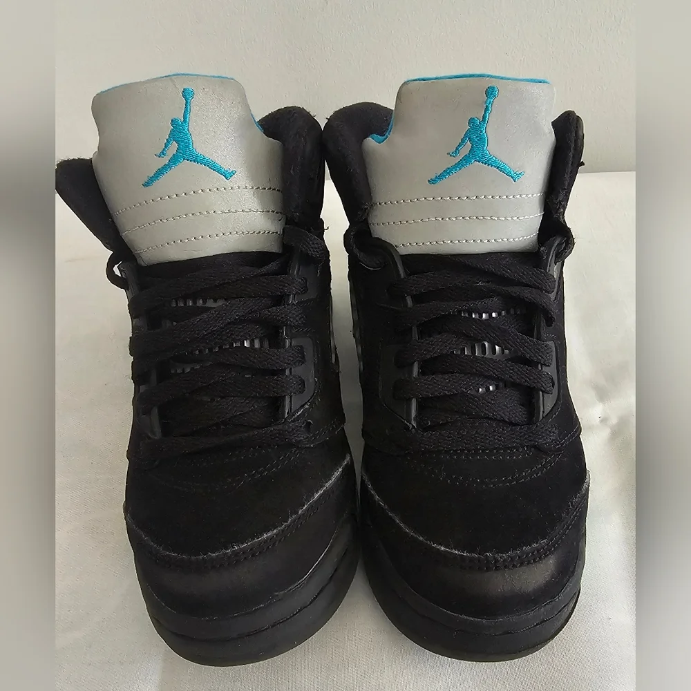 Nike Kids Black Teal Yellow Jumpman Sneakers